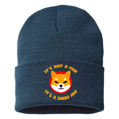 It's Not A Fox It's A Shiba Inu Sustainable Knit Beanie