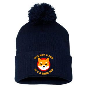 It's Not A Fox It's A Shiba Inu Pom Pom 12in Knit Beanie