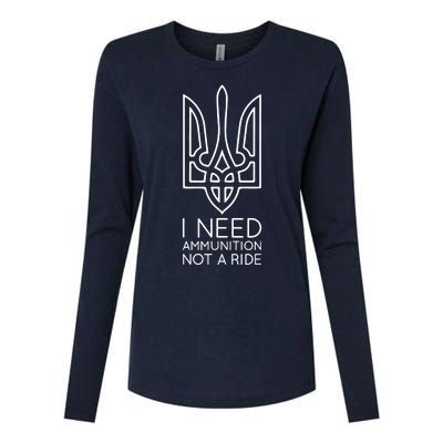 I Need Ammunition Not A Ride Womens Cotton Relaxed Long Sleeve T-Shirt