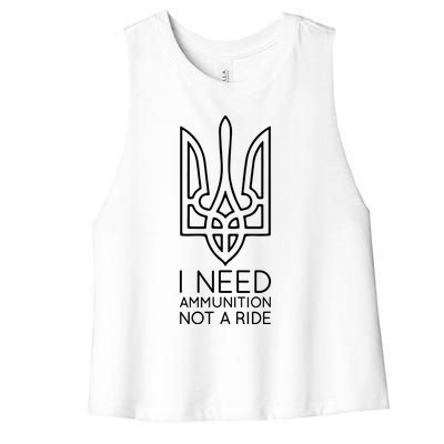 I Need Ammunition Not A Ride Women's Racerback Cropped Tank