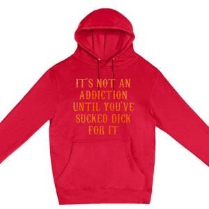 ItS Not An Addiction Until YouVe Sucked Dick For It Premium Pullover Hoodie