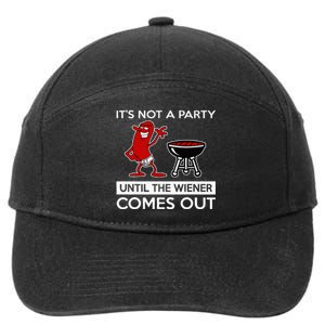 It's Not A Party Until The Wiener Comes Out 7-Panel Snapback Hat