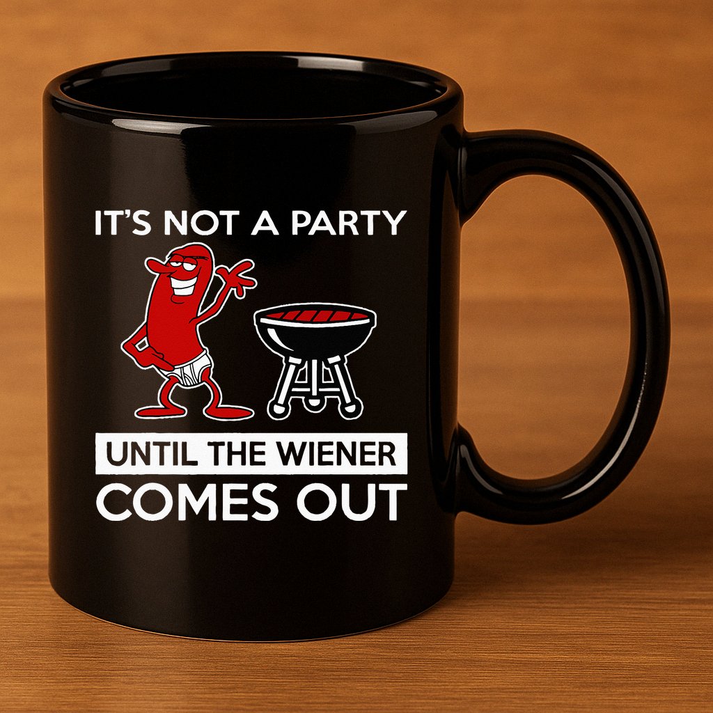 It's Not A Party Until The Wiener Comes Out 11oz C Handle Ceramic Mug