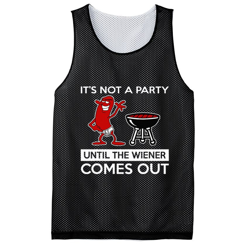 It's Not A Party Until The Wiener Comes Out Mesh Reversible Basketball Jersey Tank