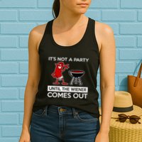 It's Not A Party Until The Wiener Comes Out Womens Tank Top
