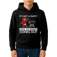 It's Not A Party Until The Wiener Comes Out Kids Hoodie