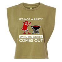 It's Not A Party Until The Wiener Comes Out Garment-Dyed Women's Muscle Tee