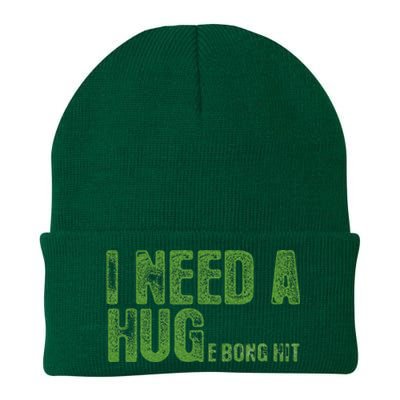 I Need A Hug Huge Bong Hit Weed Marijuana Cannabis Stoner Knit Cap Winter Beanie