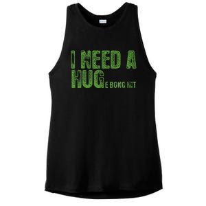 I Need A Hug Huge Bong Hit Weed Marijuana Cannabis Stoner Ladies PosiCharge Tri-Blend Wicking Tank