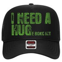 I Need A Hug Huge Bong Hit Weed Marijuana Cannabis Stoner High Crown Mesh Back Trucker Hat