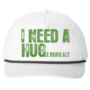 I Need A Hug Huge Bong Hit Weed Marijuana Cannabis Stoner Snapback Five-Panel Rope Hat