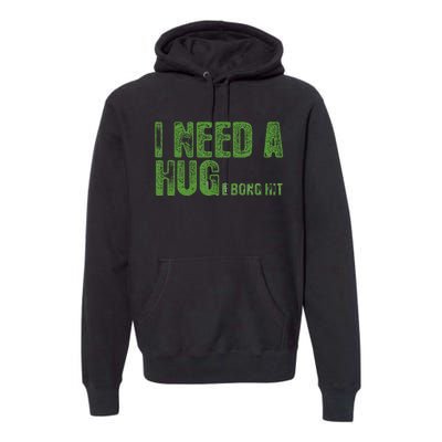 I Need A Hug Huge Bong Hit Weed Marijuana Cannabis Stoner Premium Hoodie