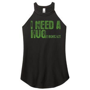 I Need A Hug Huge Bong Hit Weed Marijuana Cannabis Stoner Women's Perfect Tri Rocker Tank