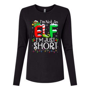 IM Not An Elf IM Just Short Funny Christmas Family Pajamas Womens Cotton Relaxed Long Sleeve T-Shirt