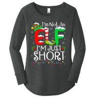 IM Not An Elf IM Just Short Funny Christmas Family Pajamas Women's Perfect Tri Tunic Long Sleeve Shirt