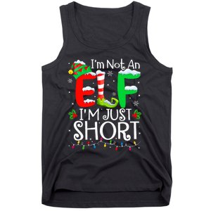 IM Not An Elf IM Just Short Funny Christmas Family Pajamas Tank Top