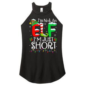 IM Not An Elf IM Just Short Funny Christmas Family Pajamas Women's Perfect Tri Rocker Tank