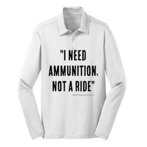 I Need Ammunition Not A Ride Ukrainian President Zelensky Silk Touch Performance Long Sleeve Polo