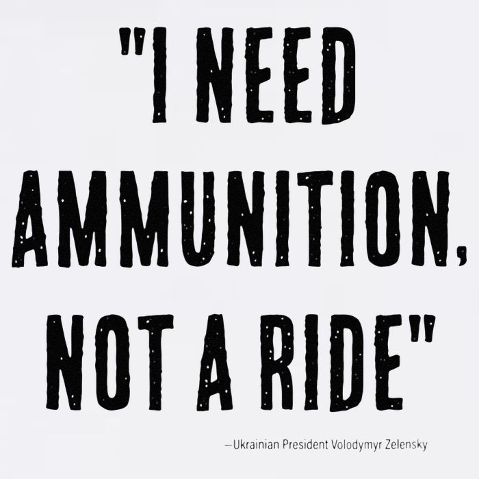 I Need Ammunition Not A Ride Ukrainian President Zelensky Short Acrylic Beanie