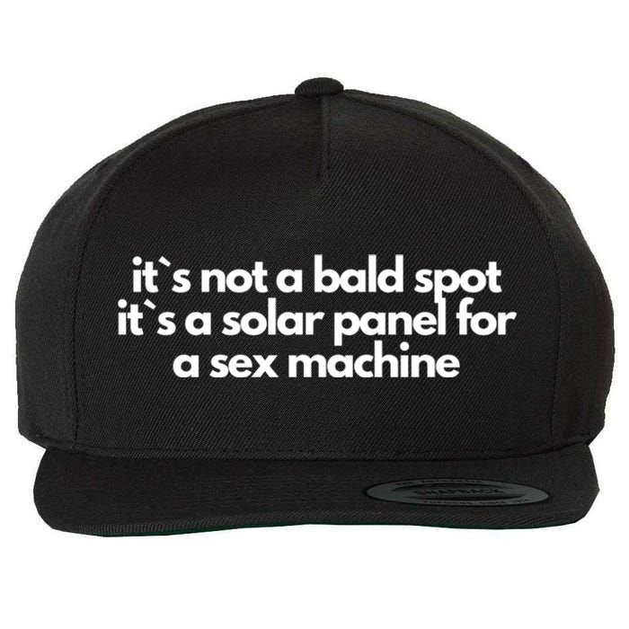 It Is Not A Bald Spot, It Is A Solar Panel For A Sex Machine Offensive Adult Humor Wool Snapback Cap