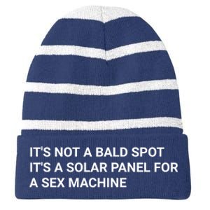 Its Not A Bald Spot Its A Solar Panel For A Sex Machine Striped Beanie with Solid Band