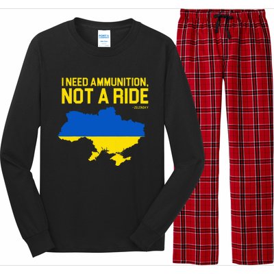 I Need Ammunition Not A Ride Ukrainian President Zelensky Long Sleeve Pajama Set