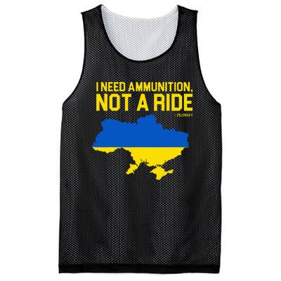 I Need Ammunition Not A Ride Ukrainian President Zelensky Mesh Reversible Basketball Jersey Tank