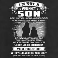 I'm Not A Perfect Son But My Crazy Mom Loves Me Gift 7 Panel Mesh Trucker Snapback Hat