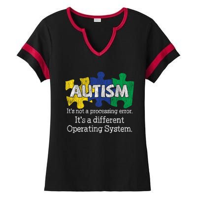 It's Not A Processing Error Autistic Autism Awareness Great Gift Ladies Halftime Notch Neck Tee