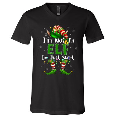 Im Not An Elf Family Christmas Pjs Matching V-Neck T-Shirt