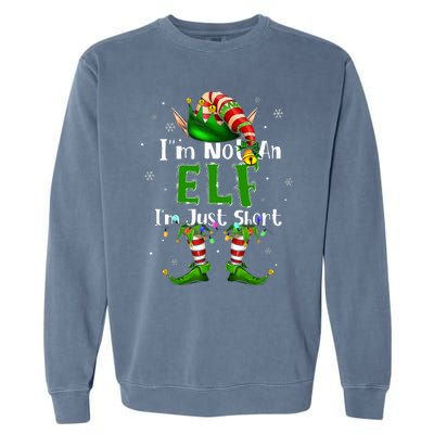 Im Not An Elf Family Christmas Pjs Matching Garment-Dyed Sweatshirt