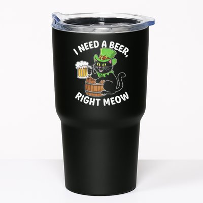 I Need a Beer Right Meow Funny Cat Drink beer St Patricks Tumbler