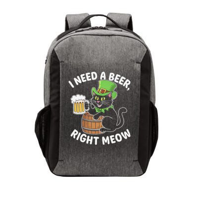 I Need a Beer Right Meow Funny Cat Drink beer St Patricks Vector Backpack