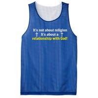 It's Not About A Religion It's About A Relationship Meaningful Gift Mesh Reversible Basketball Jersey Tank