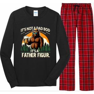 ItS Not A Dad Bod ItS A Father Figure Beer Lovers Bear Dad Gift Long Sleeve Pajama Set