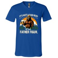 ItS Not A Dad Bod ItS A Father Figure Beer Lovers Bear Dad Gift V-Neck T-Shirt