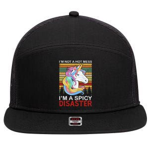 IM Not A Hot Mess IM A Spicy Disaster 7 Panel Mesh Trucker Snapback Hat