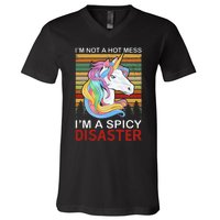 IM Not A Hot Mess IM A Spicy Disaster V-Neck T-Shirt