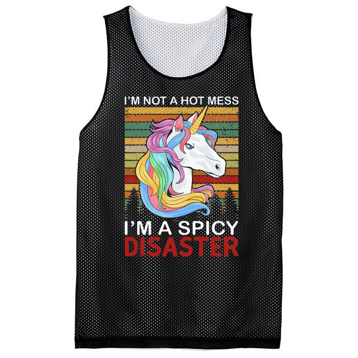 IM Not A Hot Mess IM A Spicy Disaster Mesh Reversible Basketball Jersey Tank