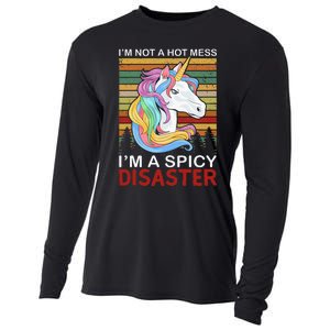 IM Not A Hot Mess IM A Spicy Disaster Cooling Performance Long Sleeve Crew