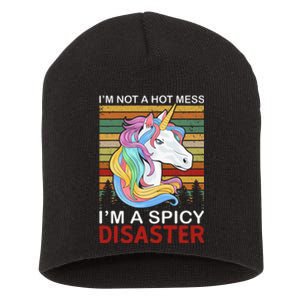 IM Not A Hot Mess IM A Spicy Disaster Short Acrylic Beanie