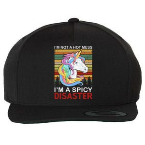 IM Not A Hot Mess IM A Spicy Disaster Wool Snapback Cap