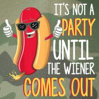 It's Not A Party Until The Wiener Comes Out Funny Hot Dog Legacy Tie Dye Trucker Hat