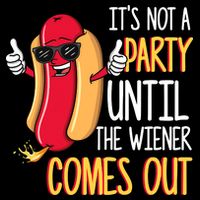 It's Not A Party Until The Wiener Comes Out Funny Hot Dog City Backpack
