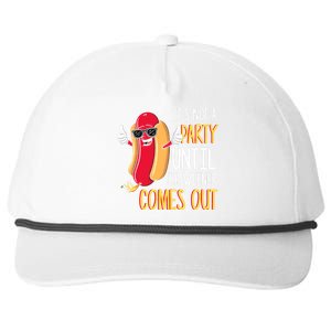 It's Not A Party Until The Wiener Comes Out Funny Hot Dog Snapback Five-Panel Rope Hat