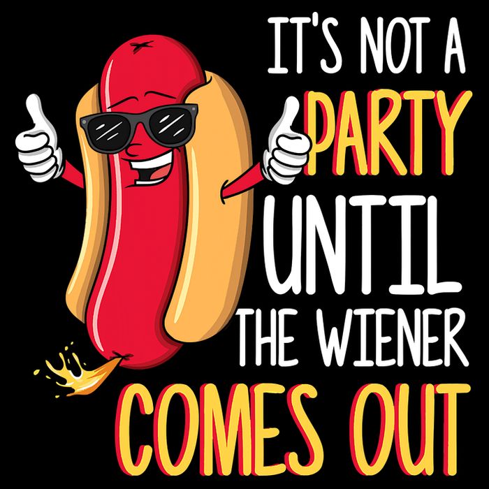 It's Not A Party Until The Wiener Comes Out Funny Hot Dog Wool Snapback Cap