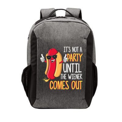 It's Not A Party Until The Wiener Comes Out Funny Hot Dog Vector Backpack