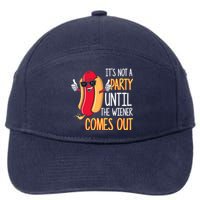 It's Not A Party Until The Wiener Comes Out Funny Hot Dog 7-Panel Snapback Hat