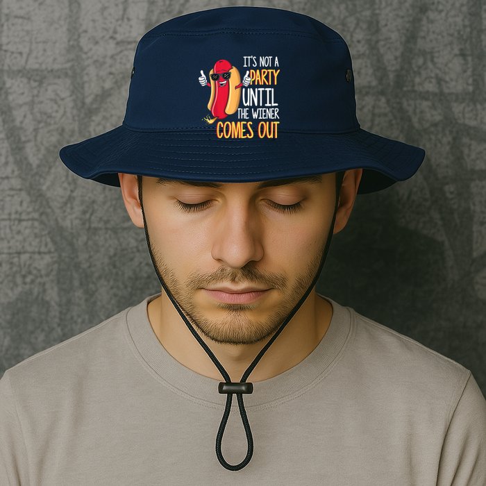 It's Not A Party Until The Wiener Comes Out Funny Hot Dog Bucket Hat