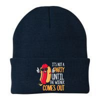 It's Not A Party Until The Wiener Comes Out Funny Hot Dog Knit Cap Winter Beanie